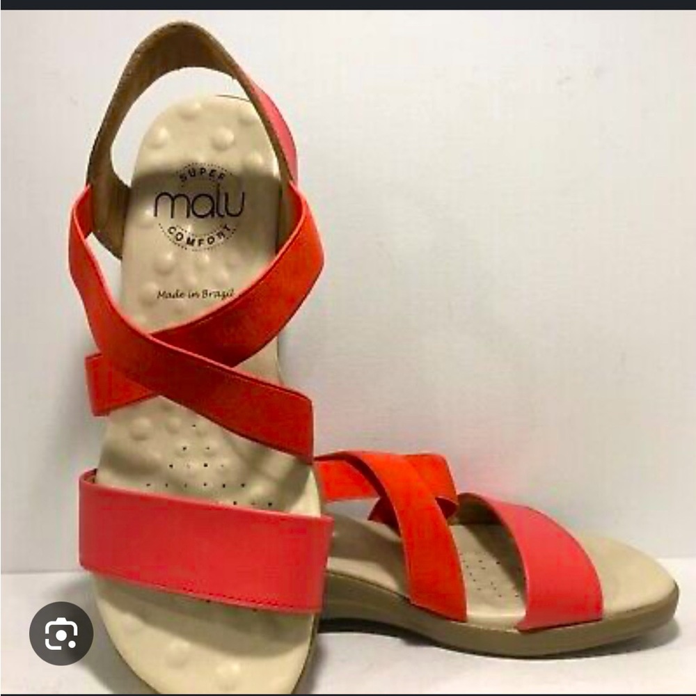 Malu Brazil Super Comfort Women’s Sandals Strappy Slides in Coral